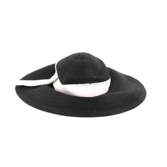 NWOT BCBG Max Azria Cap Sun Hat White Ribbon Band